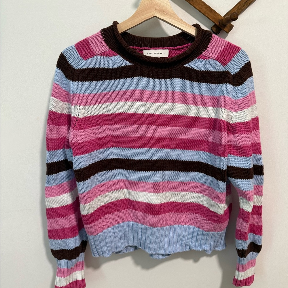 100% Cotton Striped Sweater